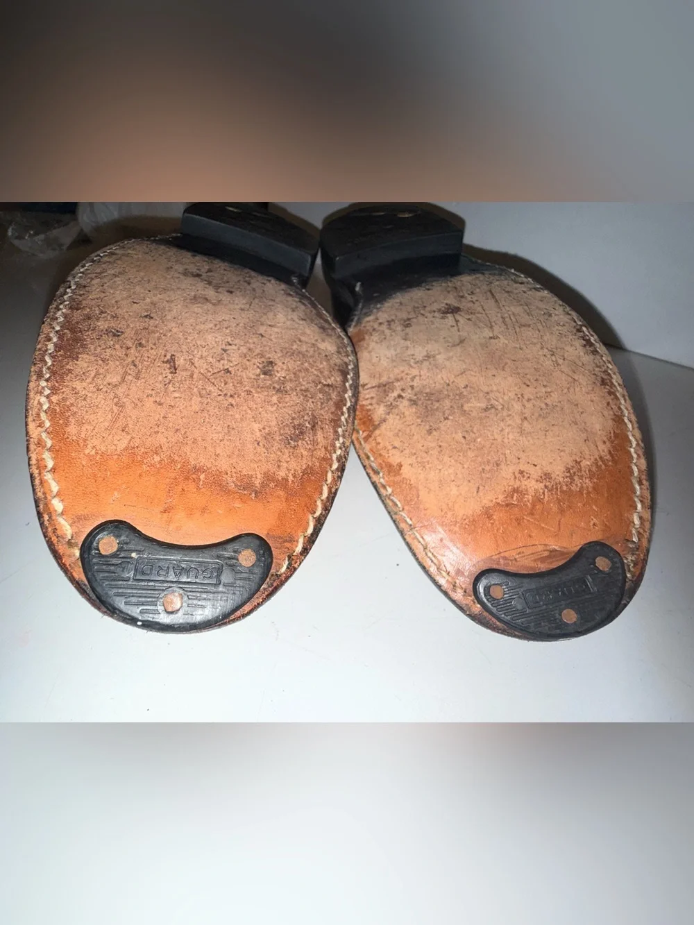 VTG 1967 Florsheim Imperial  Black Long Wing Wingtips 12 B Cat’s Paw Heels .